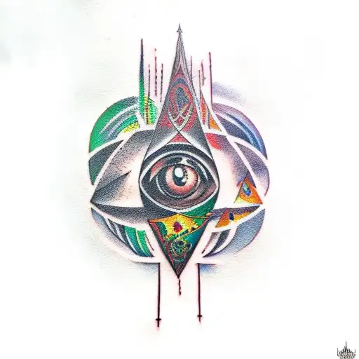 An Abstract Tattoo Combining Elements From Lord Of The Rings And Malazan Book Of The Fallen