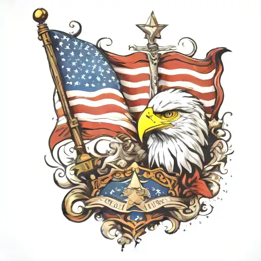 American Patriotism With Christian Symbolism