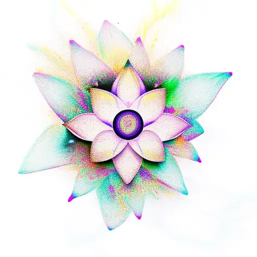 Lotus Flowers And Ankh