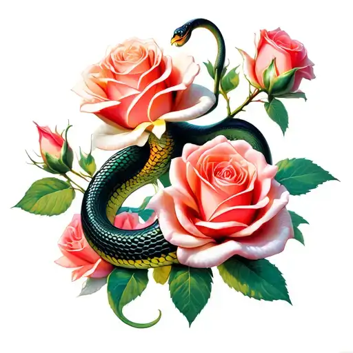 Snake Roses Blooming