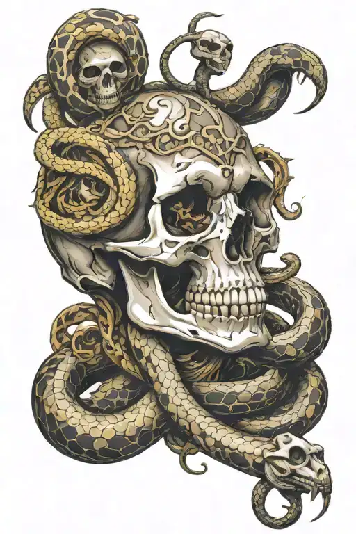 Skull And Snake