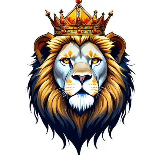 Lion Head With Crown