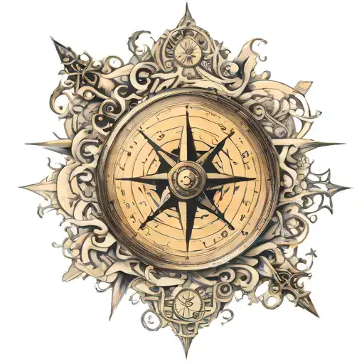 Compass Music Sheet In Middle Transforming