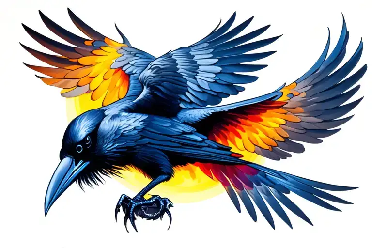 Raven Flying