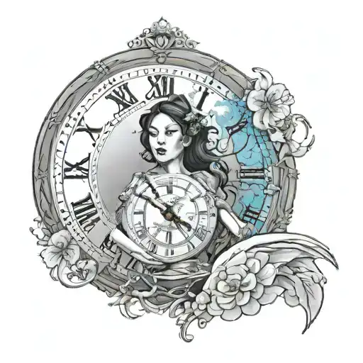 Clock Breaks Second Life Zen Woman