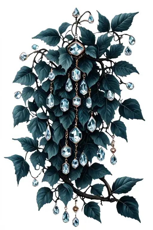 Jewels Hanging Black Ivy Vines
