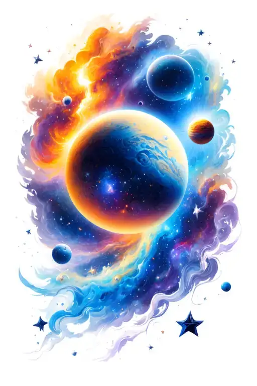 Outer Space Galaxy Planets Stars And Nebulas