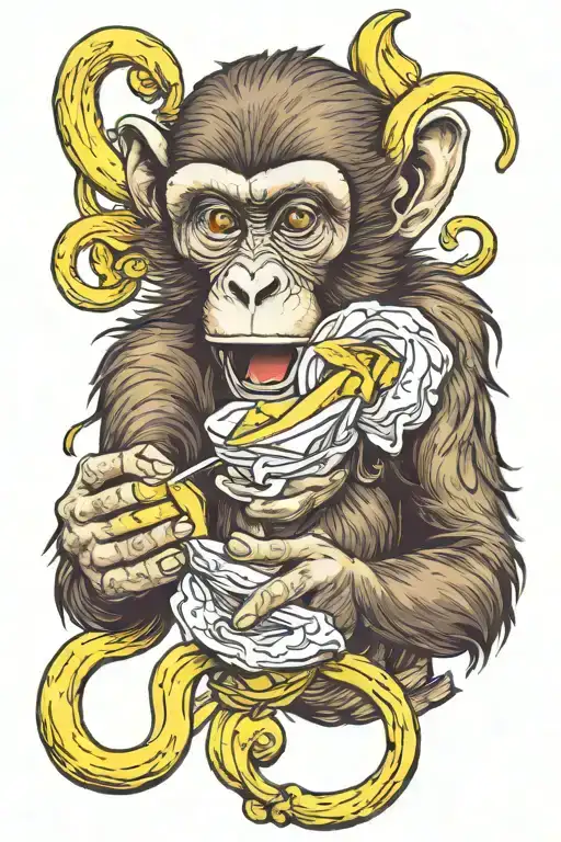 Monkey Eating Banana