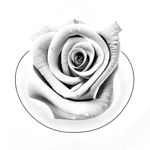 Heart With A Rose Growing Out Of It