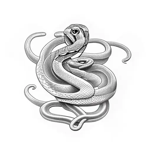 Snake Wrapping Around A Heart