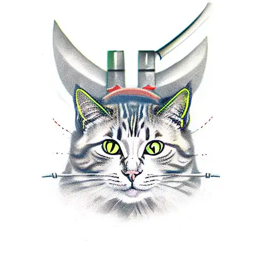 Cat Samurai Full Size Katana Big Small Sword