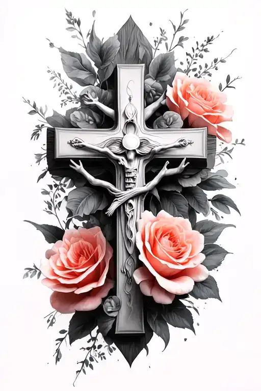 Black And White Cross