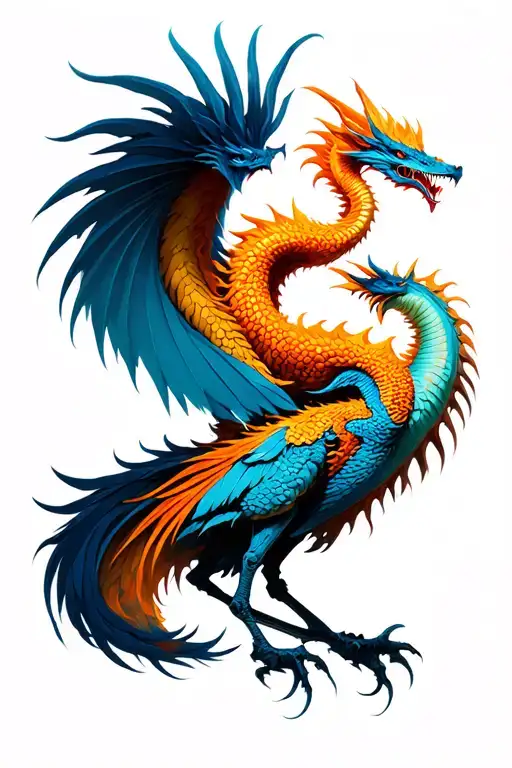 Vampire Crane With Dragon