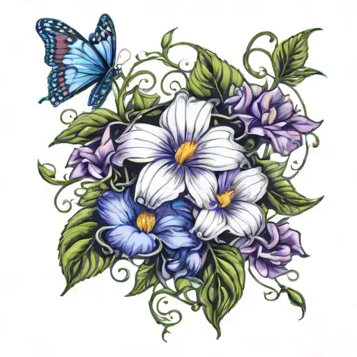 Aster And The Morning Glory Vine With A Virgo Sign