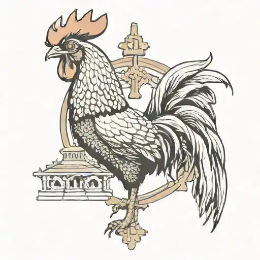 Rooster Cross Portugal Old Temple