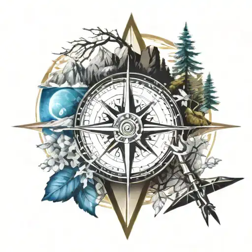 Nature Merging With Vinyl And Compass