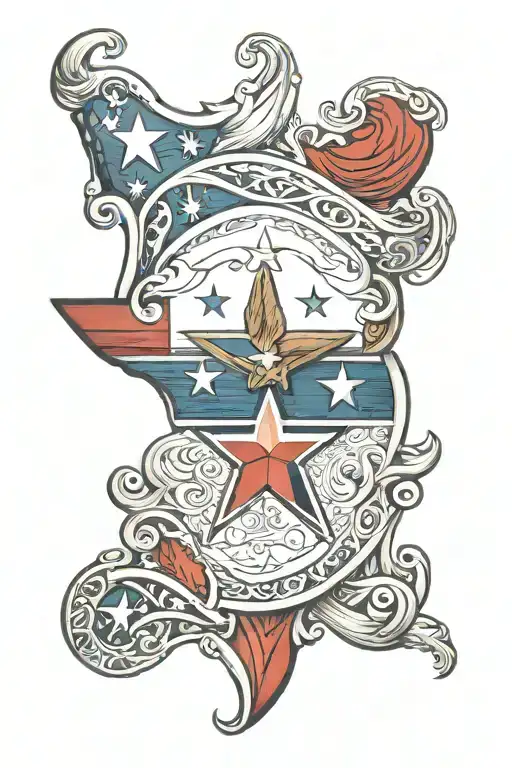 Texas Flag Intertwined