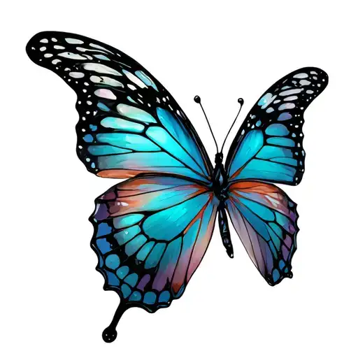 Skull Merged Butterfly Made