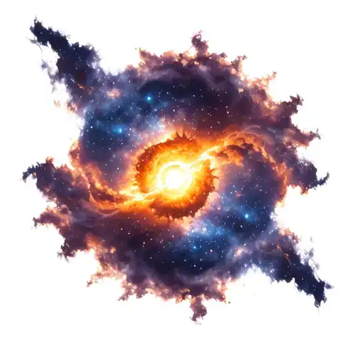 A Sun Going Supernova In The Middle Of A Nebula