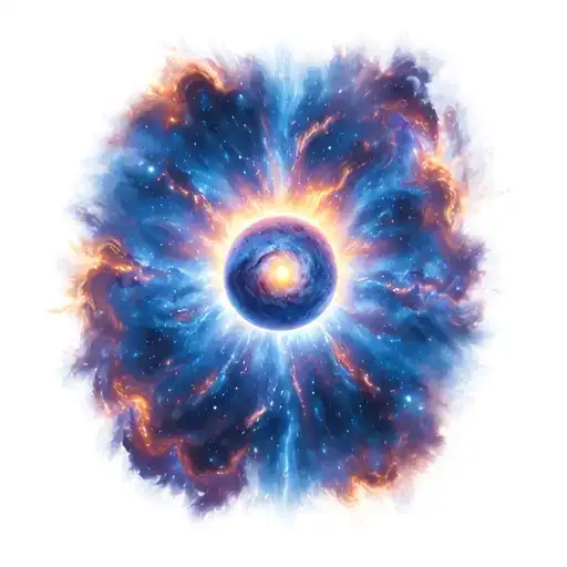 A Sun Going Supernova In The Middle Of A Nebula