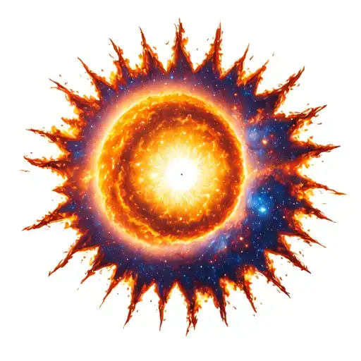 A Sun Going Supernova In The Middle Of A Nebula