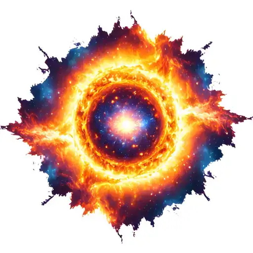 A Sun Going Supernova In The Middle Of A Nebula