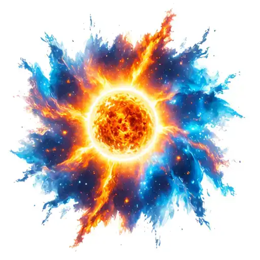 A Sun Going Supernova In The Middle Of A Nebula