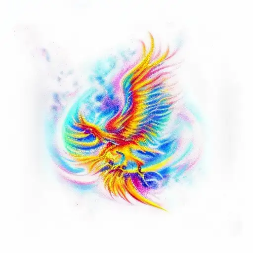 Brushstroke Abstract Phoenix