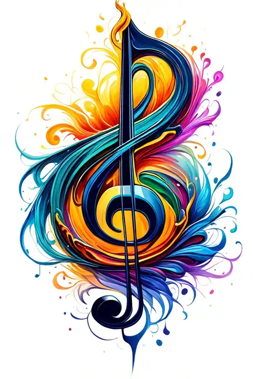 Music Notes Swirling