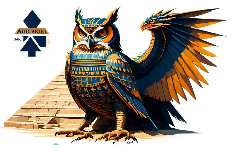 Egyptian Pyramid Dragon Owl