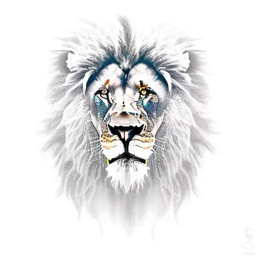 Lion With Courage Written On It