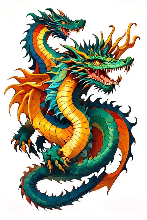 Dragon From Arm To Chest