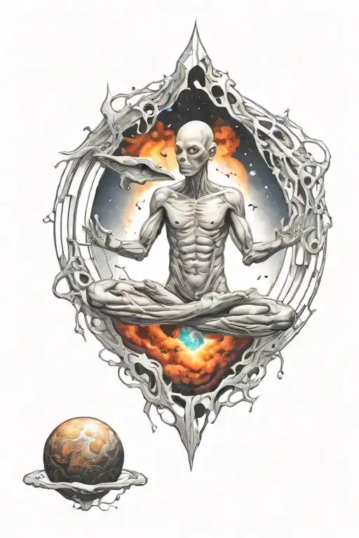 Yoga Alien Space Black Hole