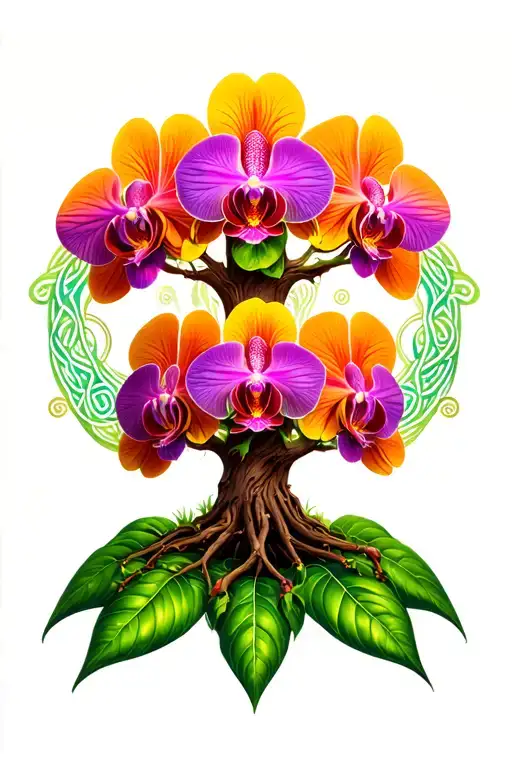 Clover Orchids Celtic Tree Of Life