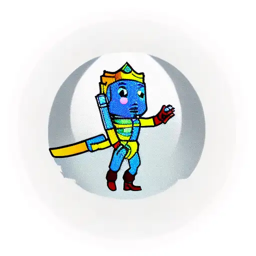 Stained Glass Vault Boy Character From Fallout 2
