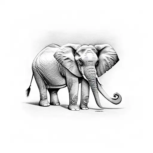 Elephant With Yellow Blanket