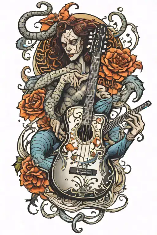 Scorpio And Acoustic Guitar