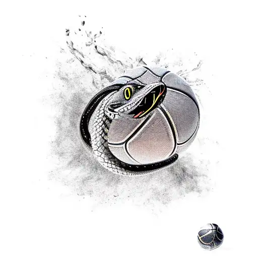 Black Snake With A Basketball
