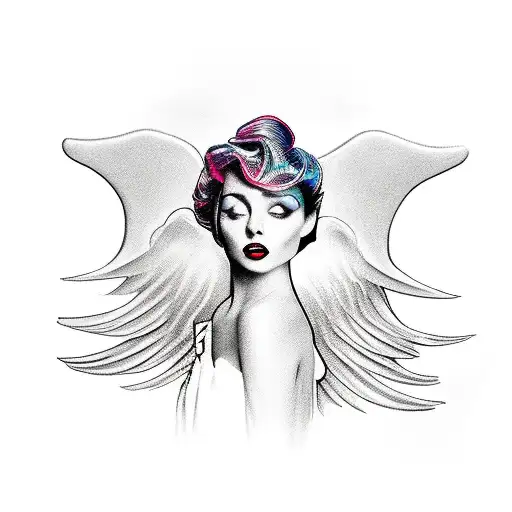 Angel With Barber Equipment