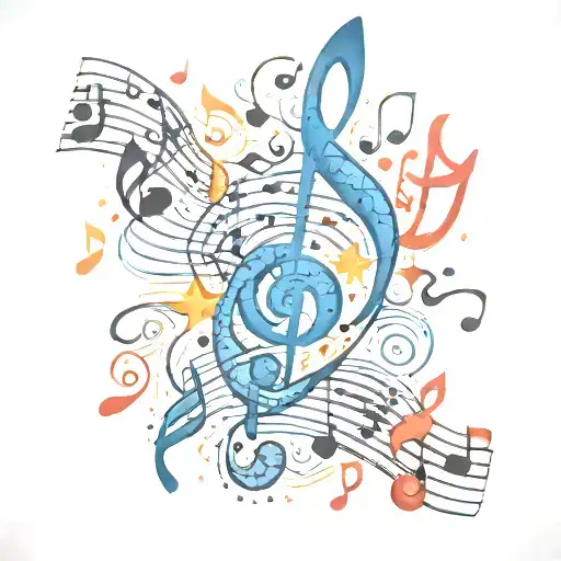 Music Notes With Life Merged With Hype And Sadness