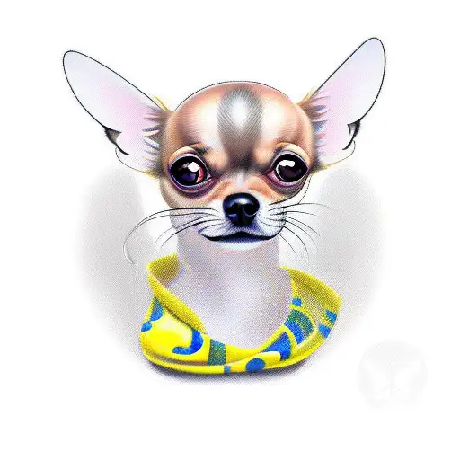 Chihuahua Drawn In Disney Style