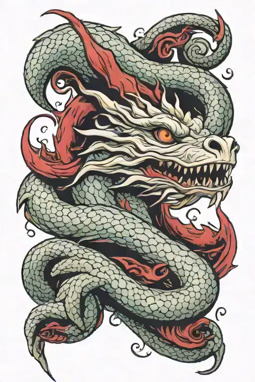 Long Falkor Luck Dragon With Head Slightly Tilted