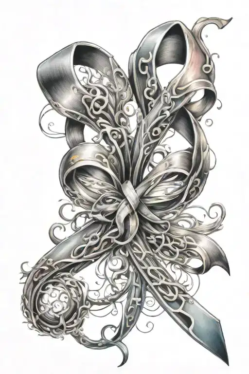 Cancer Ribbon Representing Different Types Of Cancers