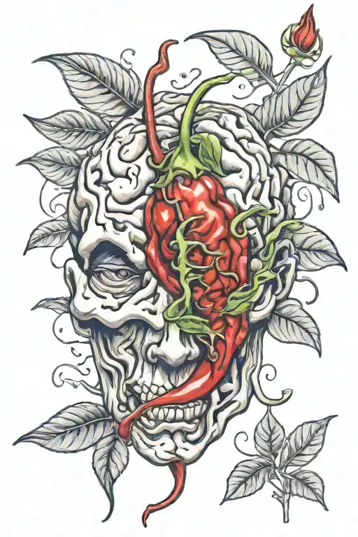 Brain And Chili Pepper Plant Transforming