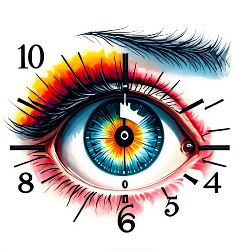 Clock Eyes With Number