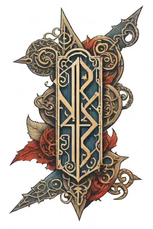 Back Tatoo Nordic Runes