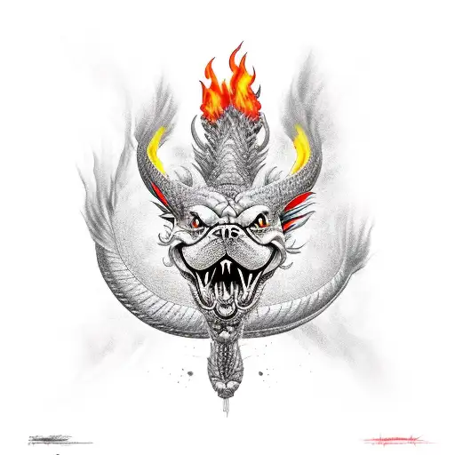 Fire Dragon And Fire Bulldog