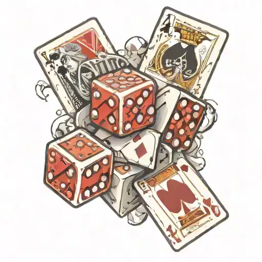 Dice And Playing Cards