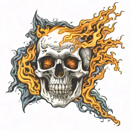 Skull Engulfed In Flames