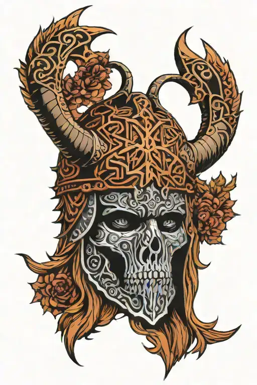 Norse Helm Of Awe Inspiring Blackwork